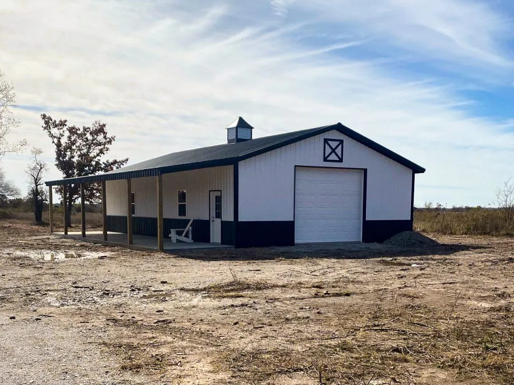 10 22 cave springs 30x50 metal building with 10 ft porch