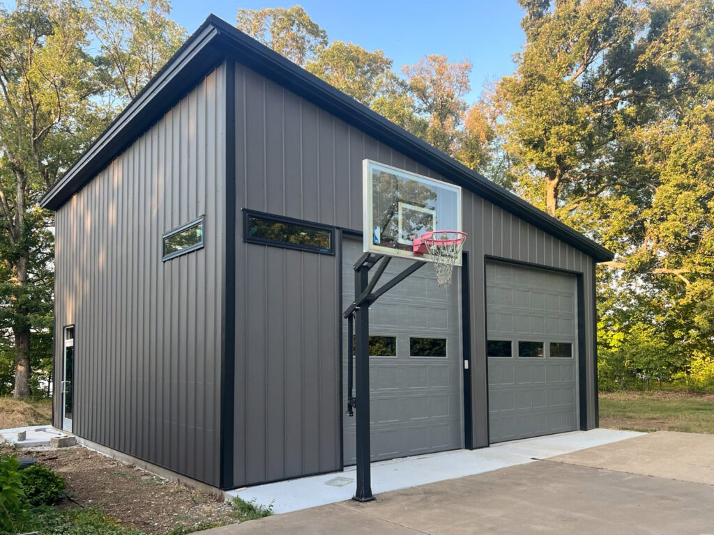 32x32 single slope garage in springdale yutzy construction 11