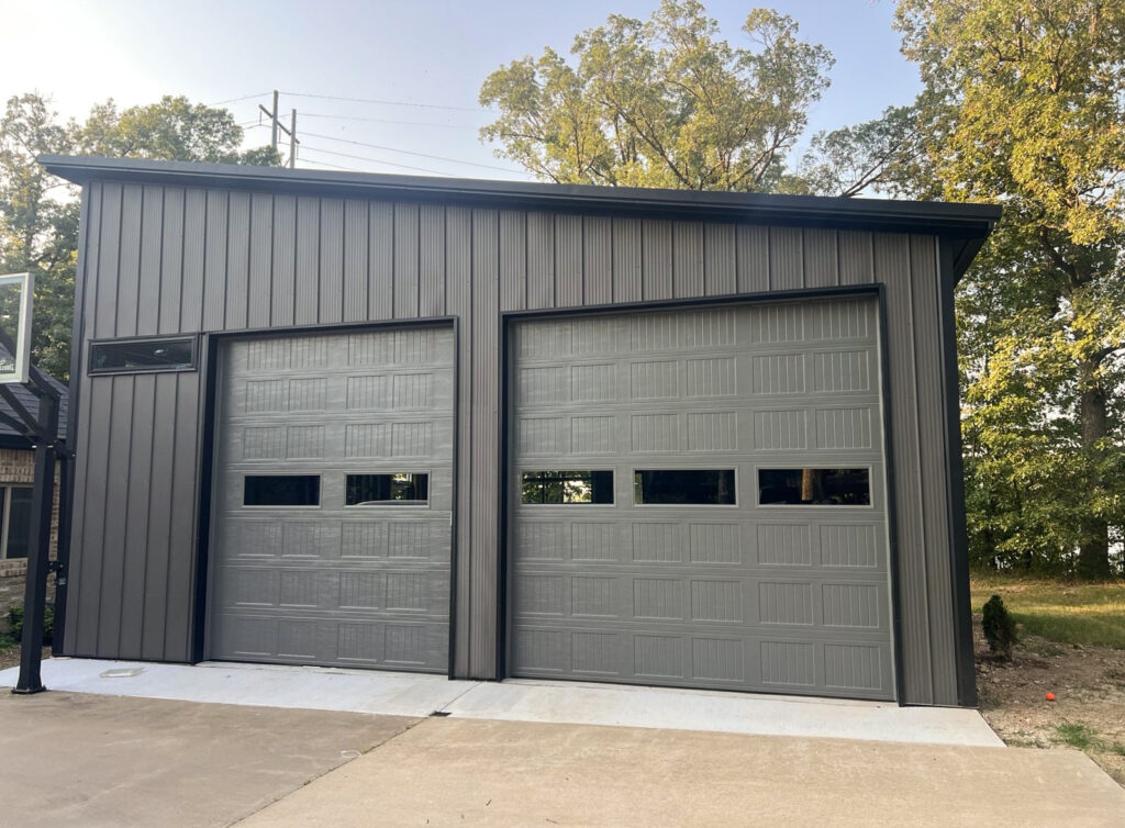 32x32 single slope garage in springdale yutzy construction 12