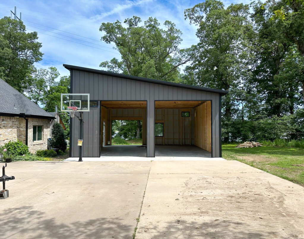 32x32 single slope garage in springdale yutzy construction 3