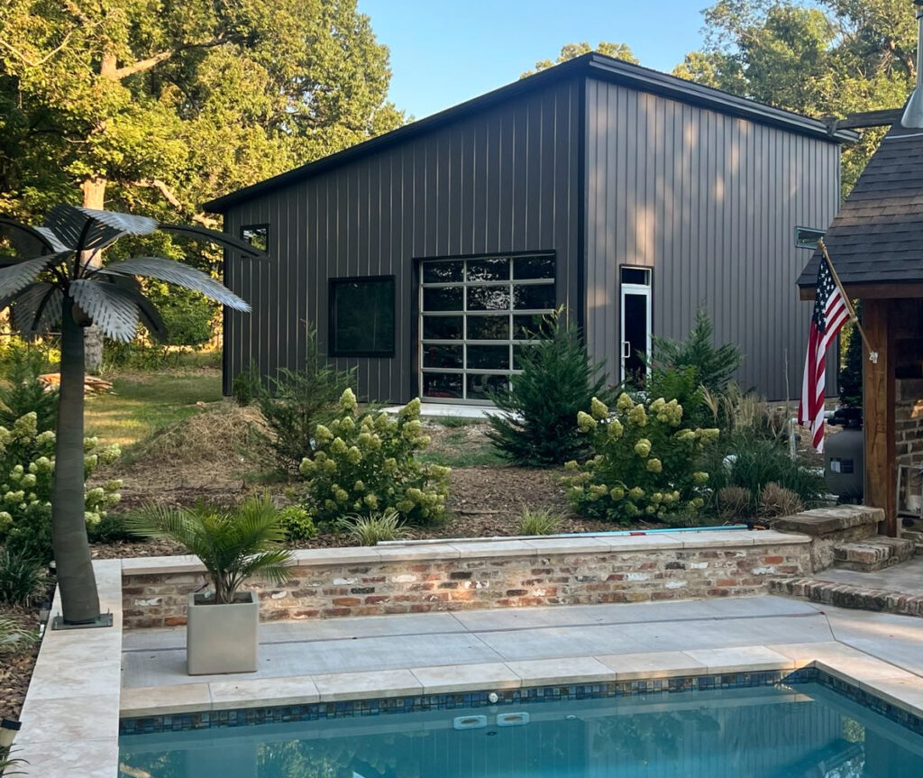 32x32 single slope garage in springdale yutzy construction 7