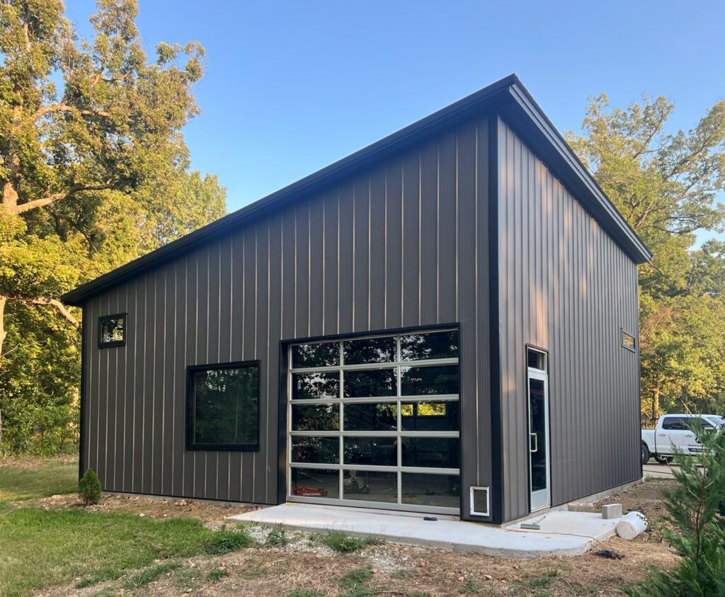 32x32 single slope garage in springdale yutzy construction 8