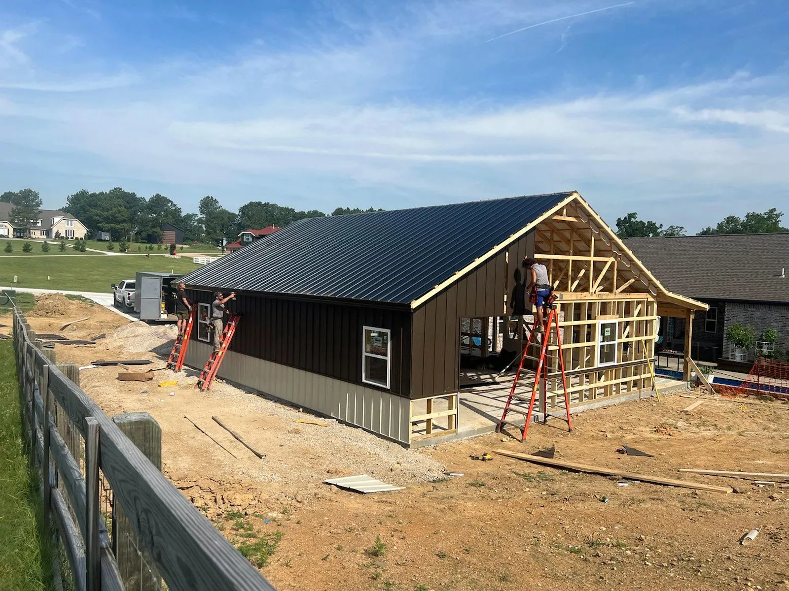 32x40 metal garage in huntsville arkansas 3