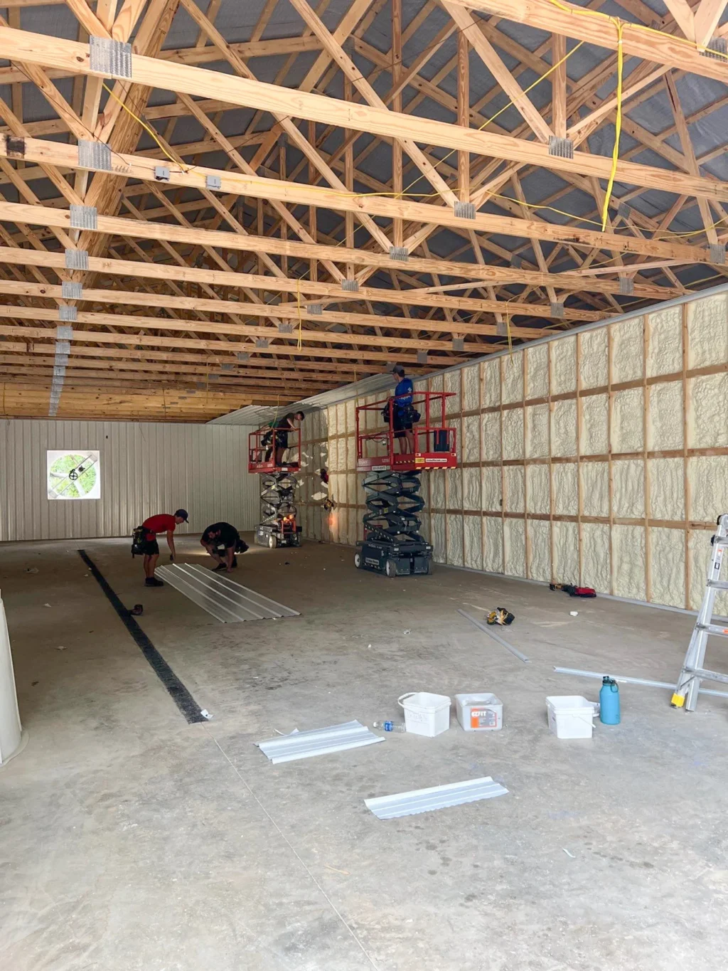 55x80 2 bay insulated shop 11