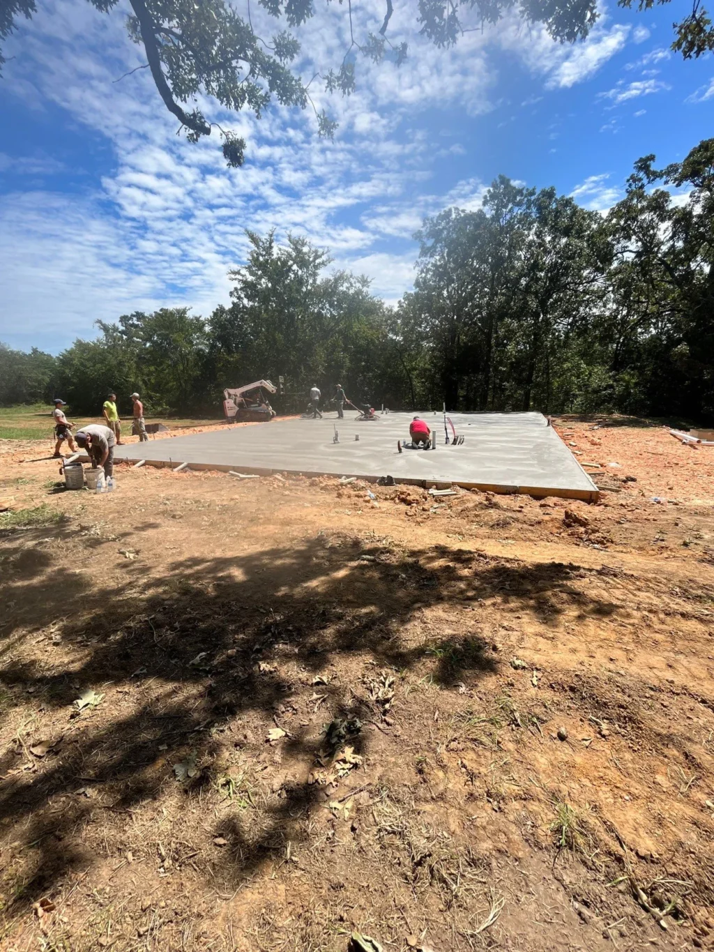 house and garage construction project cane hill 2