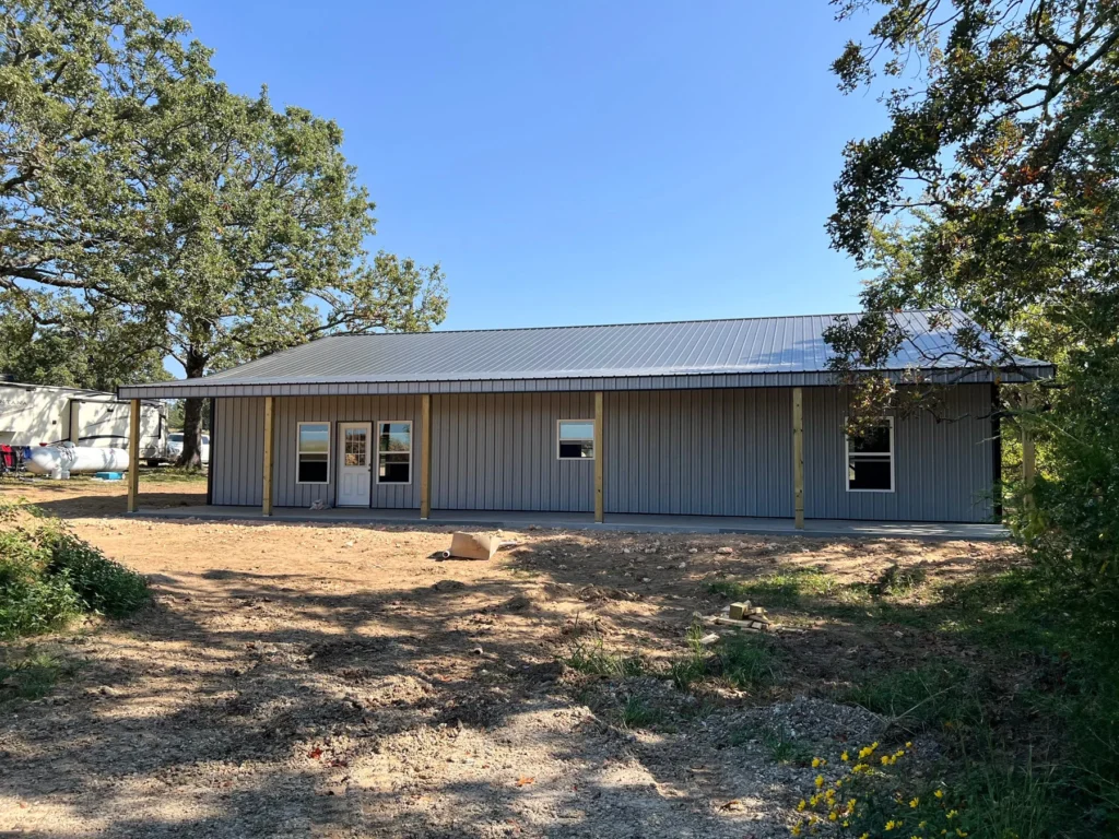 house and garage construction project cane hill 9