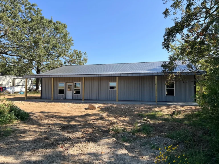 house and garage construction project cane hill 9