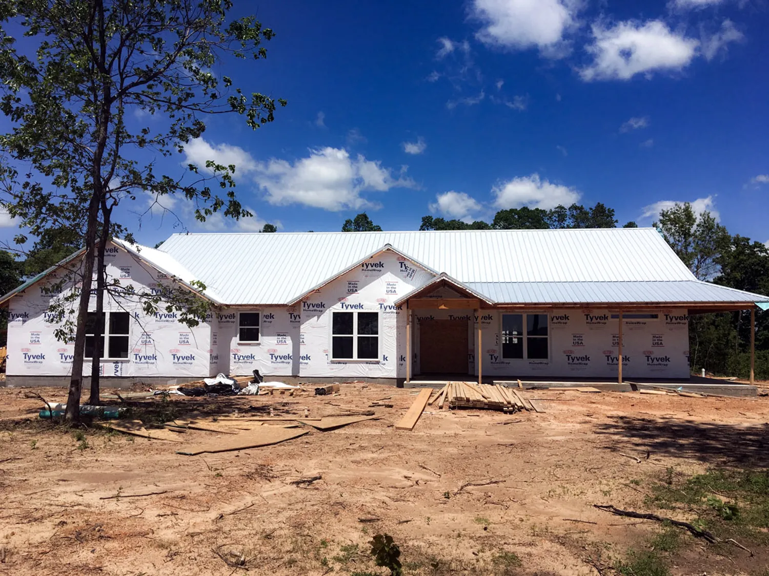 metal roof installed on new house in fayetteville arkansas