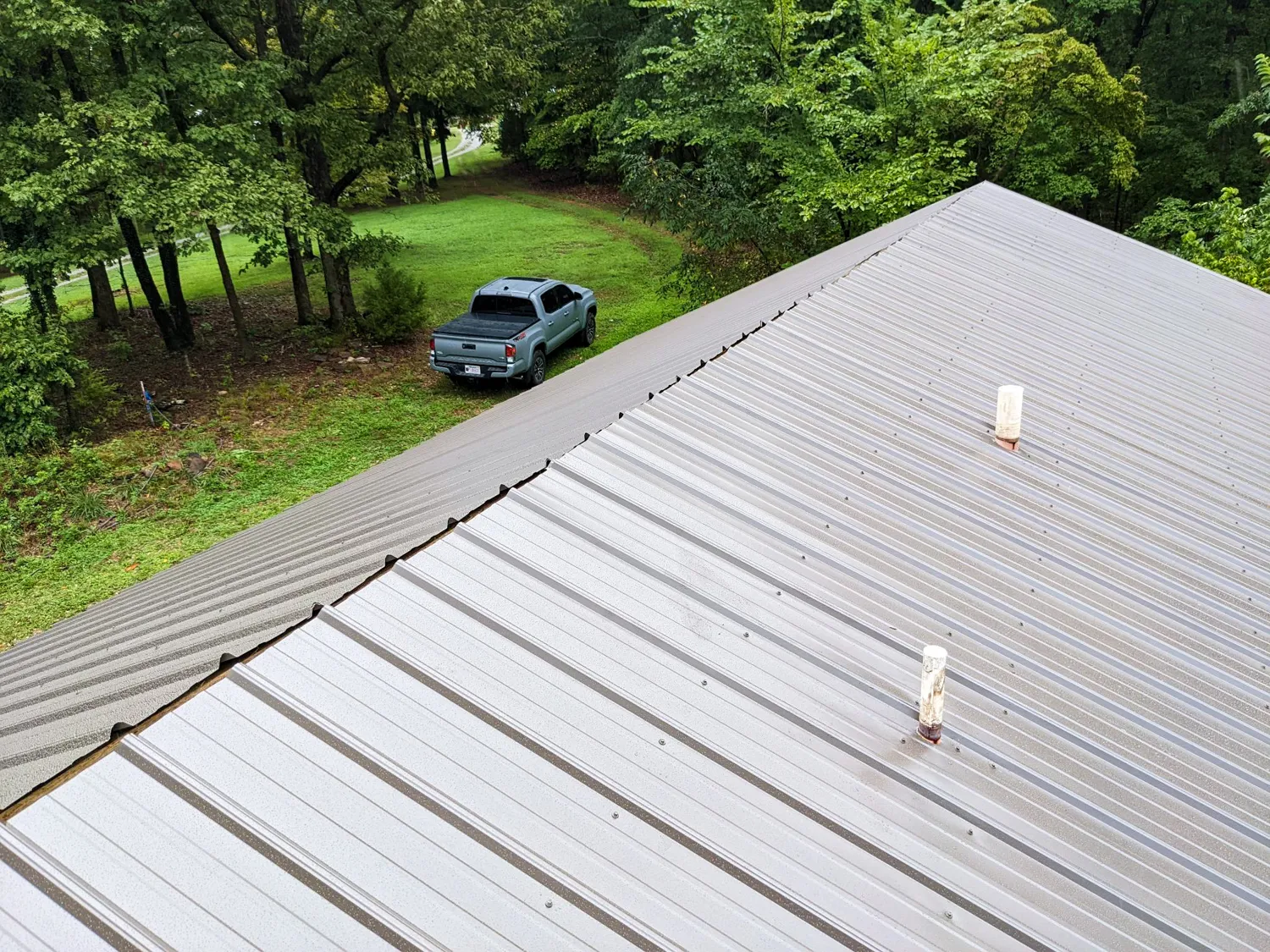 metal roofing project huntsville over shingles 2