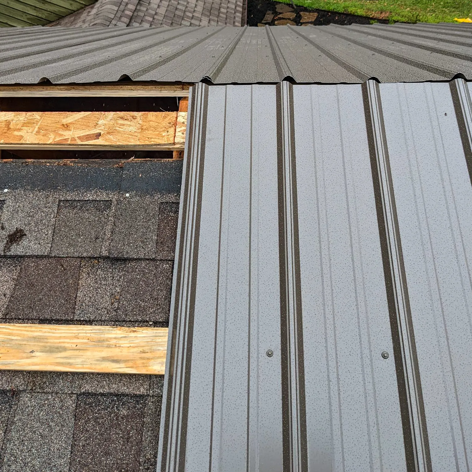 metal roofing project huntsville over shingles 4